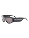 Balenciaga Black Sunglasses With Max D Frame In Acetate Woman In Multicolor