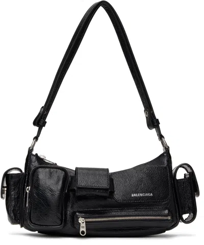 Balenciaga Black Superbusy Crossbody Bag In 1000 Black