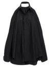 Balenciaga Suspended Cotton Poplin Dress In Black