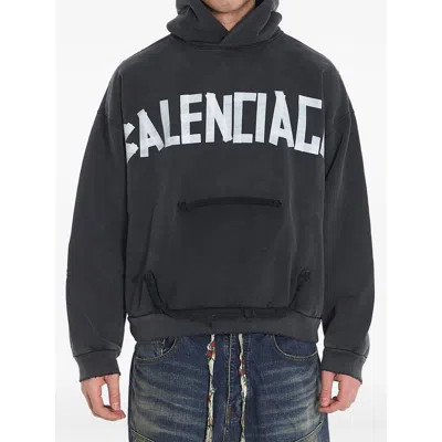 BALENCIAGA BALENCIAGA BLACK SWEATERS & KNITWEAR - HOODIES MEN
