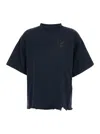 Balenciaga Black T-shirt With Logo Embroidery On The Front And Maxi Logo Lettering On The Rear In Cotton Woman