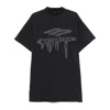 Balenciaga 3b Liquified Oversize T-shirt In Black