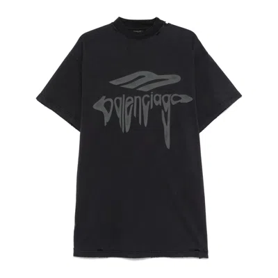 BALENCIAGA BALENCIAGA BLACK T-SHIRTS & VESTS - T-SHIRTS MEN