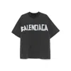 Balenciaga Tape Type Logo T-shirt In Black