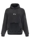Balenciaga Men Transparent Tape Hoodie With Torn Pocket In Black