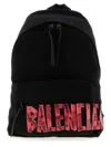 Balenciaga Logoed Explorer Backpack In Black