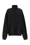 Balenciaga Black Tape Type Bomber Jacket In Black