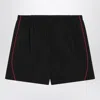 Balenciaga Rainbow Logo Elastic Waist Mesh Swim Shorts In Black