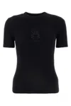 Balenciaga Crew Neck Fitted T-shirt With Short Sleeves In Black