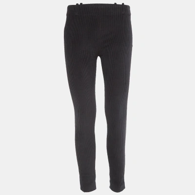 Pre-owned Balenciaga Black Textured Corduroy Slim Fit Trousers S