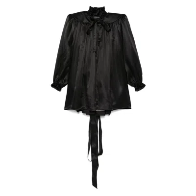 BALENCIAGA BALENCIAGA BLACK TOPS - SHIRTS WOMEN