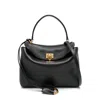 Balenciaga Rodeo Medium Smooth Leather Hand Bags In Black