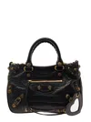Balenciaga Black 'tote Neo Cagole' Medium With Gold-tone Hardware In Leather Woman In Multicolor