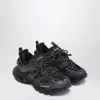 Balenciaga Black Track Sneakers In Black