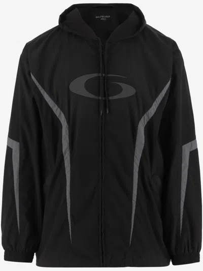BALENCIAGA BLACK TRACKSUIT LOOP SPORTS ICON AMPIA JACKET