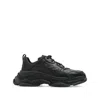 Balenciaga Triple S Sporty Black Sneaker With 3b Logo Embroidered On The Side And Worn Effect In Tech Fabric Ma In Black