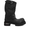 Balenciaga Venom Boots In Worn-out Effect Leather Shoes In Black