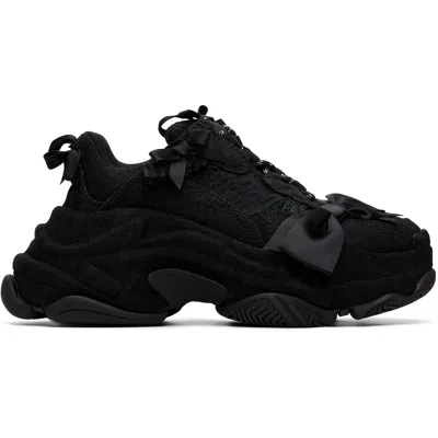 Balenciaga Black Triple S Sneakers In 1000 Black