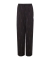 Balenciaga Striped Pinstripe Pyjama Pants With Side Pockets In Black