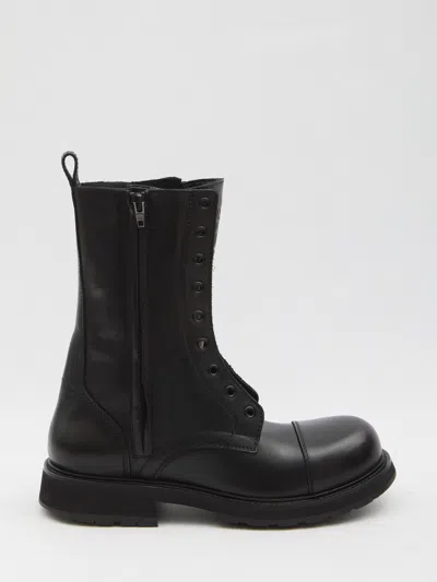 BALENCIAGA BALENCIAGA BLACK TRUCK LEATHER BOOTS