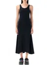 Balenciaga Women Slate Stretch Cotton Dress