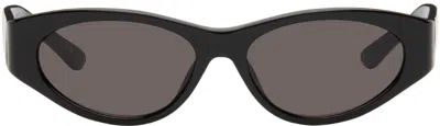 Balenciaga Black Tuesday Oval Sunglasses In 001 Black