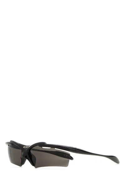 Balenciaga Women Black Acetate Turbo Rectangle Sunglasses
