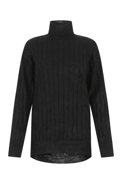 BALENCIAGA BLACK TURTLE NECK SWEATER