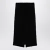 Balenciaga Tweed Midi Skirt In Black