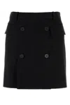 Balenciaga Tailored Black Skirt With Double-breasted Buttons