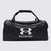 Balenciaga Maxi Logo Leather Duffle Bag In Black