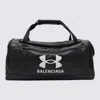 Balenciaga Maxi Logo Leather Duffle Bag In Black
