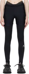 Balenciaga Black Under Armour Edition Layered Leggings In 1000 Black