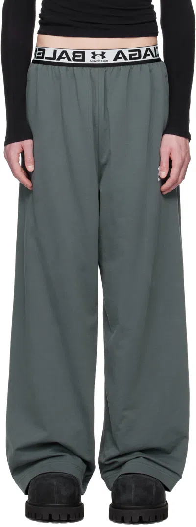 Balenciaga Black Under Armour Edition Layered Reversible Track Pants In 1000
