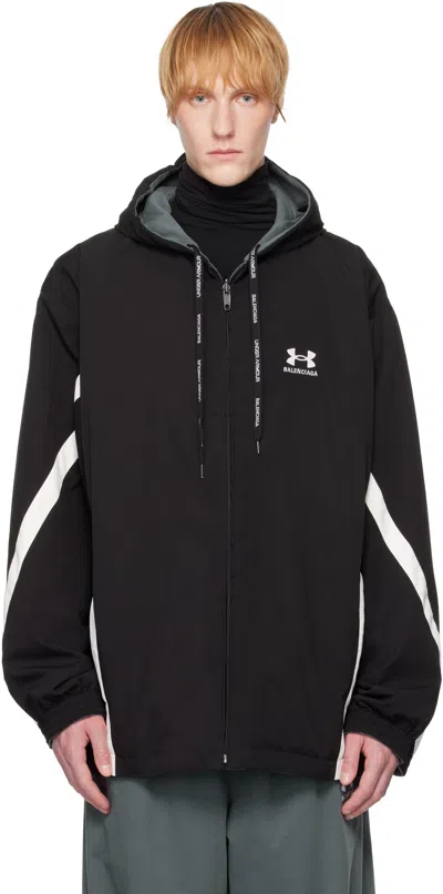 Balenciaga Black Under Armour Edition Reversible Track Jacket In 1000