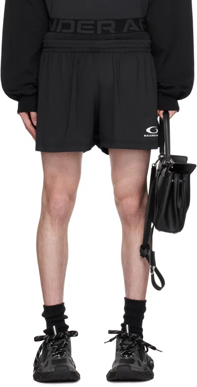 Balenciaga Black Under Armour Edition Running Shorts In 1000