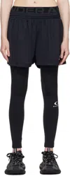 Balenciaga Black Under Armour Edition Running Shorts In 1000 Black