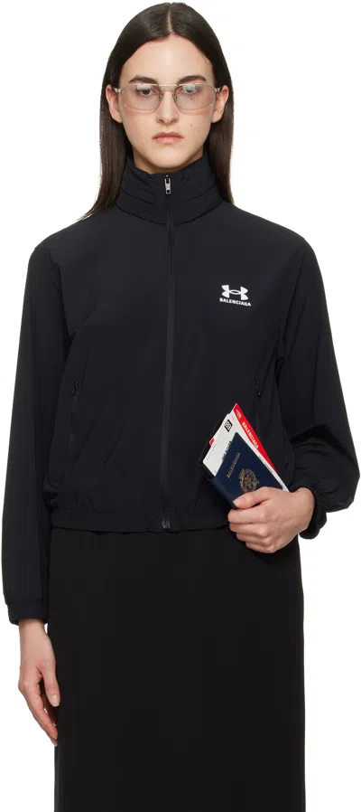 Balenciaga Black Under Armour Edition Winbreaker Jacket In 1000 Black