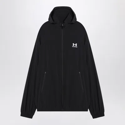 Balenciaga X Under Armour Oversized Windbreaker Jacket In Black