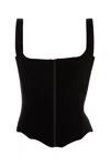 Balenciaga Stretch Corset Top In Black