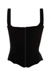 Balenciaga Stretch Corset Top In Black
