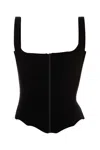 Balenciaga Stretch Corset Top In Black