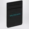 Balenciaga Black Vertical Card Holder With Logo Print