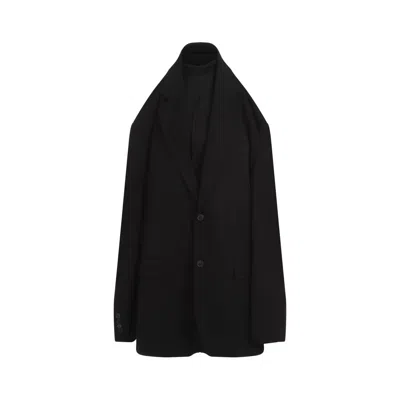 Balenciaga Black Viscose Blend Blazer Dress
