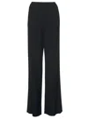 Balenciaga Black Viscose Wide Pants With Elastic Waist In Black