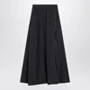 Balenciaga Black Washed Cotton Maxi Skirt In Black