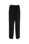 Balenciaga Ironed Pleats Twill Wide-leg Pant In Black