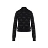 Balenciaga All-over Zip-up Cardigan For Women In Black