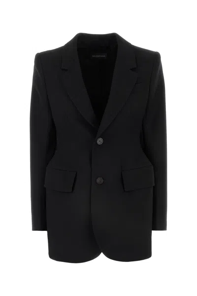 Balenciaga Women's Wool Blazer In Black