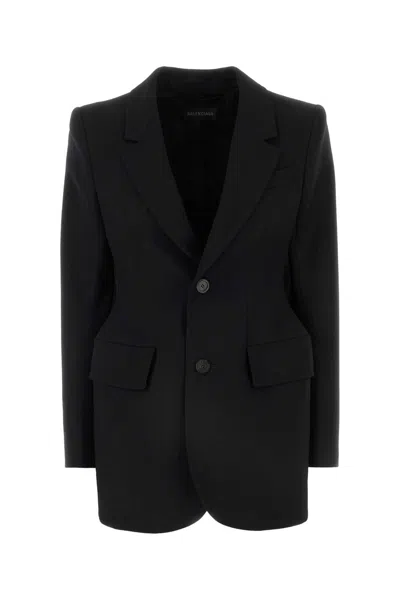 Balenciaga Women's Wool Blazer In Black